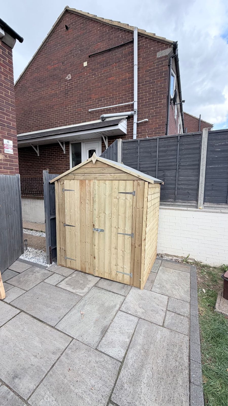 Shed base & build — after