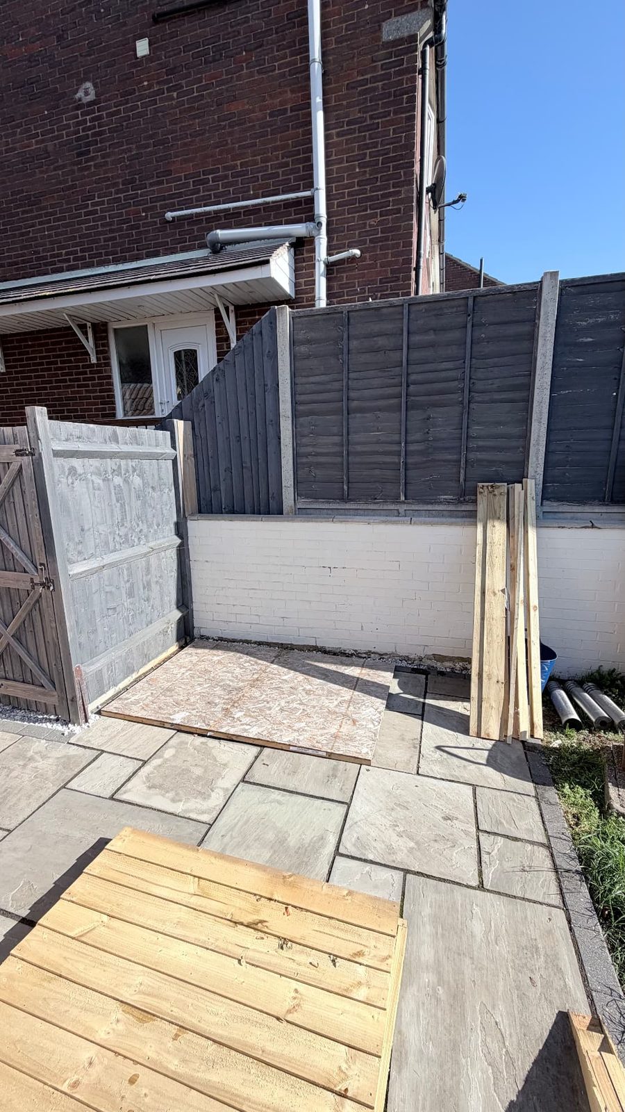 Shed base & build — before
