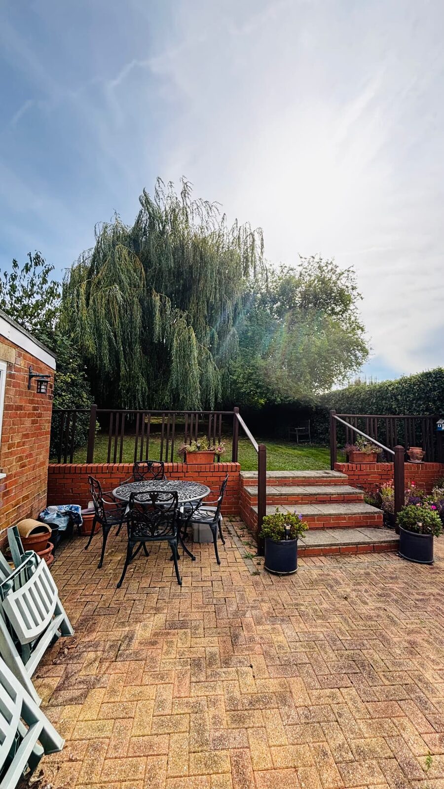 Patio, steps & handrail